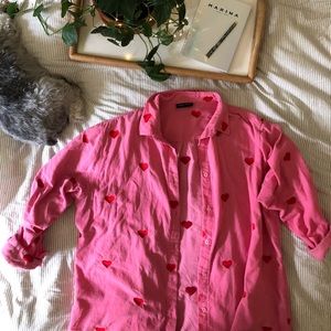 LAZY OAF heart button up